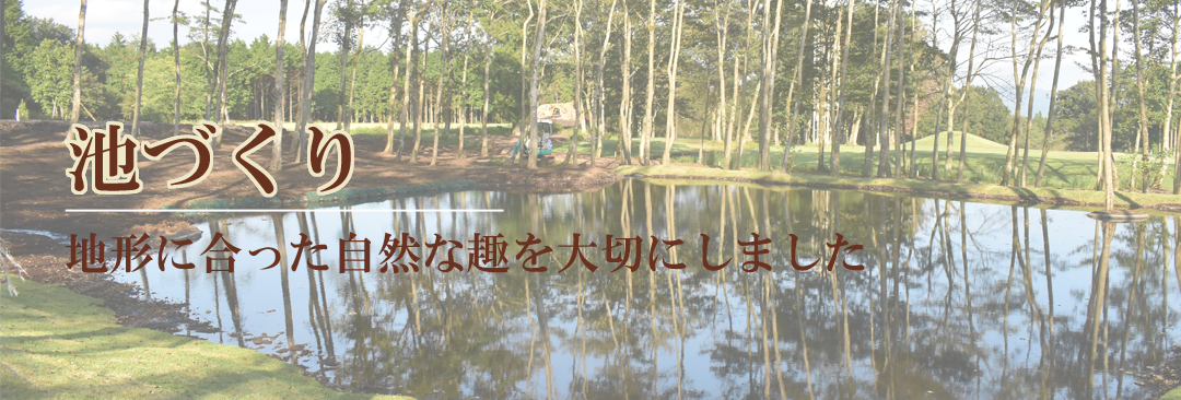 池作り地形に合った自然な趣を大切にしました