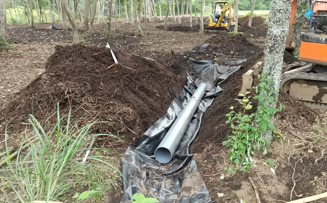 塩ビパイプ埋設の画像