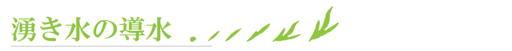 湧き水の導水