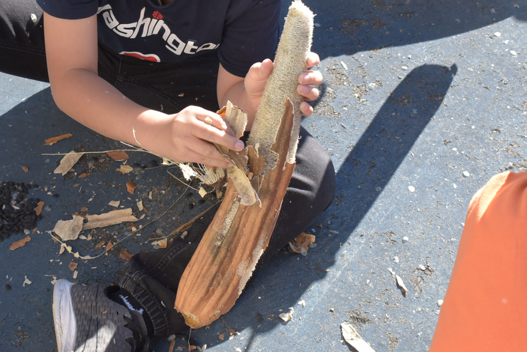 ヘチマタワシ作り