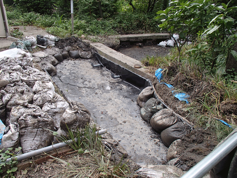 個人様宅ビオトープ 改修工事