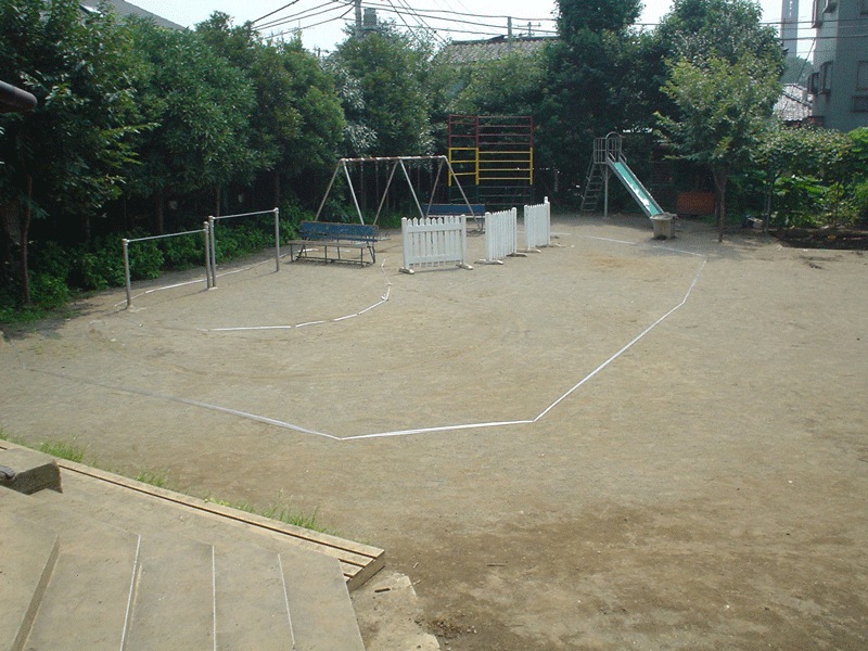 美登里幼稚園ビオトープ　造成前