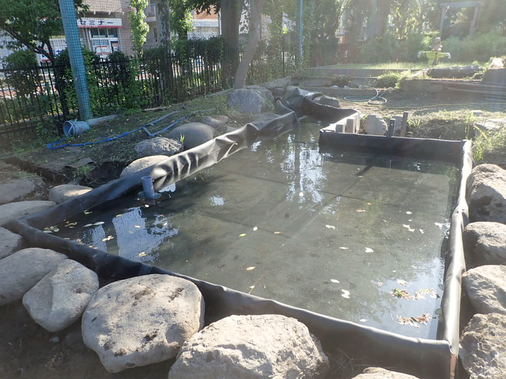 防水シート設置