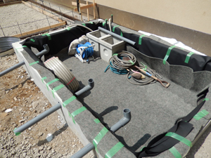 防水シート設置