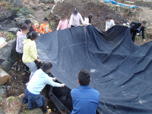 シート設置の授業