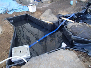 遮水シート設置後