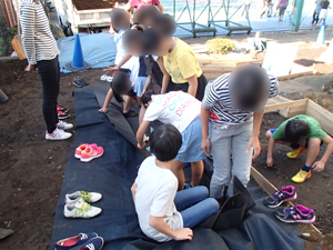 シート設置の授業