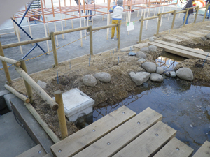 ポンプピットと越流