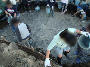 法面造成の授業