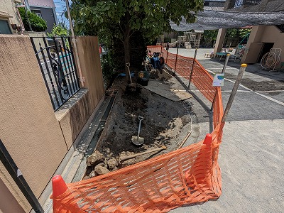 ビオトープ　施工中